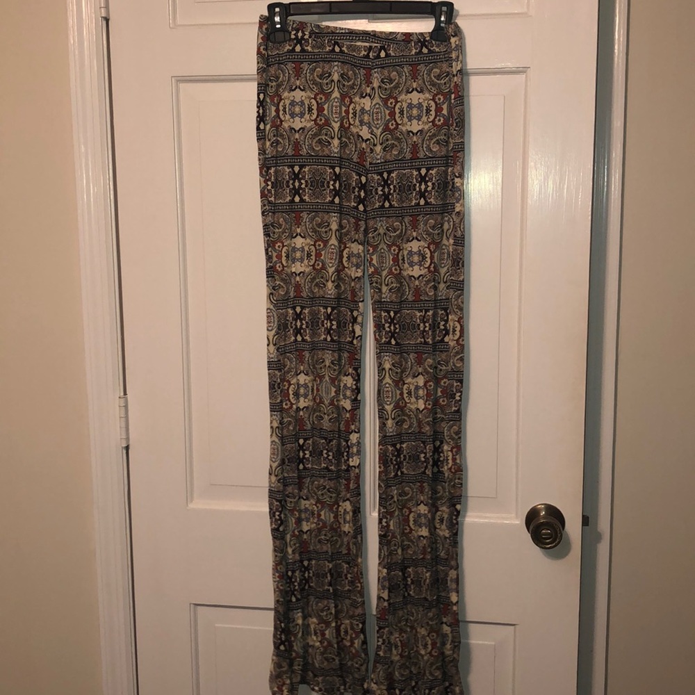 LA Hearts Patterned Bell Bottoms